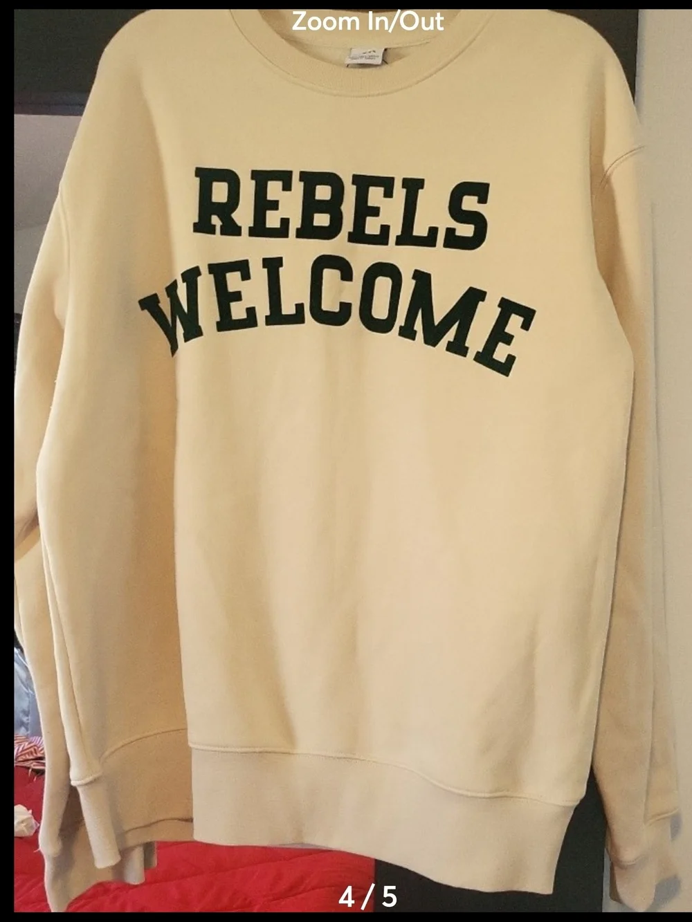 Zara “Rebels Welcome” Graphic Crewneck Sweatshirt - Rebels Welcome in Cream